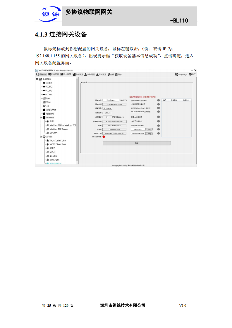 多协议物联网网关 BL110图片