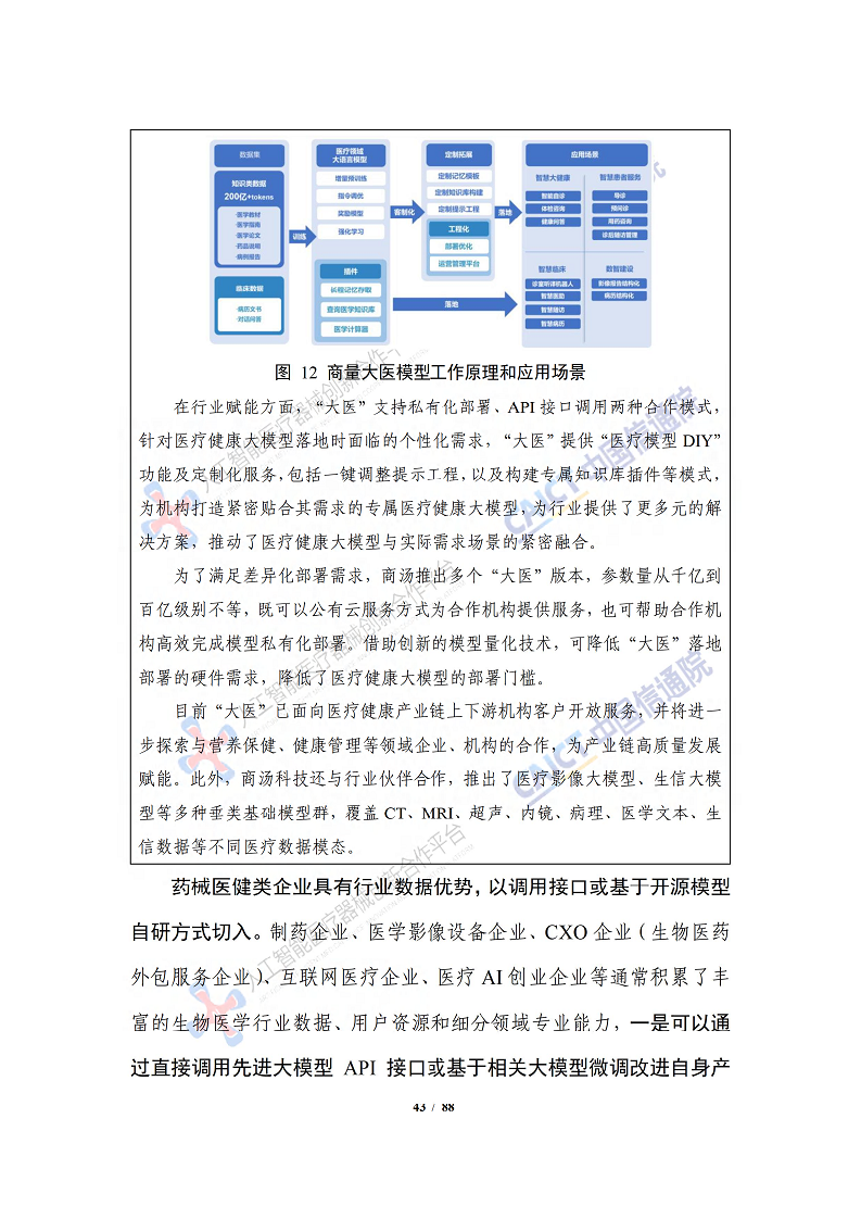 人工智能大模型赋能医疗健康产业白皮书（2023）图片
