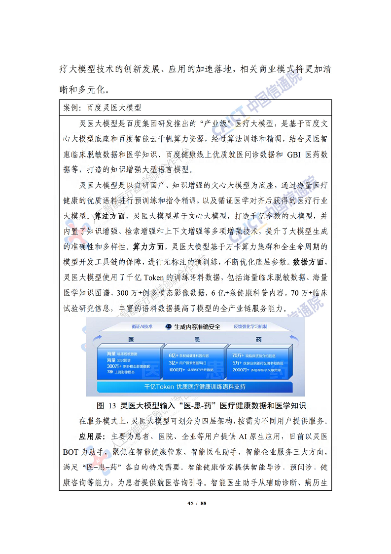 人工智能大模型赋能医疗健康产业白皮书（2023）图片