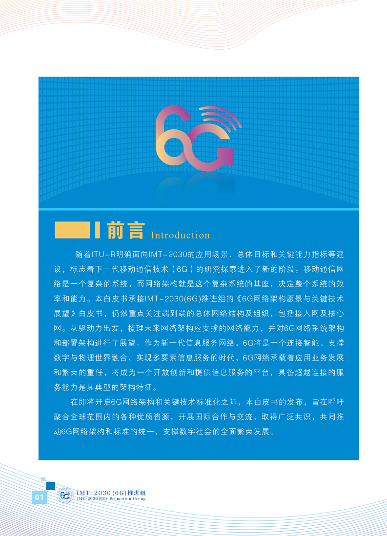 6G网络架构展望白皮书图片