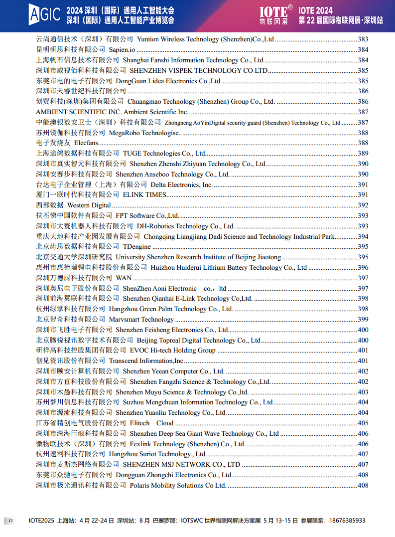 【电子会刊】IOTE物联网展&AGIC人工智能展·深圳站2024图片